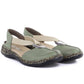 Rieker 46461-52 Green Leather Closed-Toe Sandals Rieker