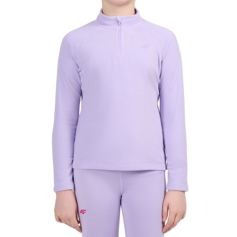 Girls’ Thermal Fleece Top 4F F089 Light Purple 4FJWAW26UFLEF089 52S