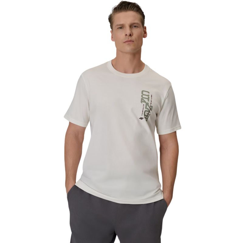 Men's T-shirt 4F M2665 cream 4FWSS26TTSHM2665 12S