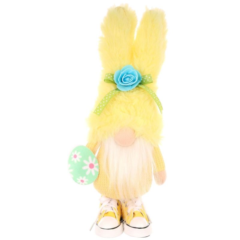 gnome bunny 25cm yellow in sneakers spring decoration Home and Garden/Equipment Your Sports Performance
