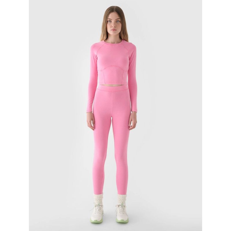 Women's knitted leggings 4F 4FRAW24TTIGF250-54S