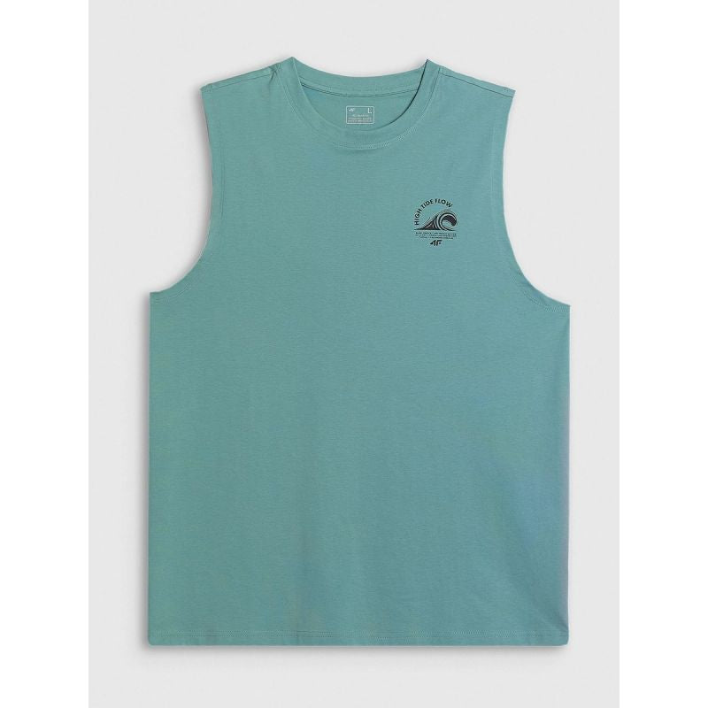 Men's relaxed sleeveless T-shirt with print 4F 4FRSS26TSLEM365-47S 4f