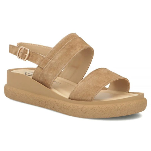 Women's leather wedge sandals camel Filippo DS7746 Filippo