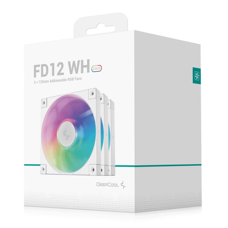 Deepcool R-FD12-BKAPN3-G ARGB-3 IN 1 Performance Fan 120mm Fan White 3-Pack Chłodzenie/Chłodzenie - wentylatory Your Sports Performance
