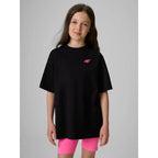 Girls' loose plain T-shirt 4F 4FJRSS26TTSHF3984-20S