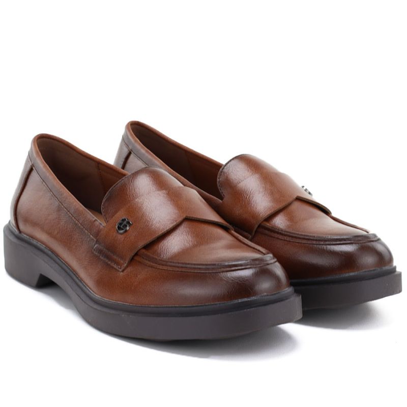 Women's loafers, brown loafers, Potocki JE19332