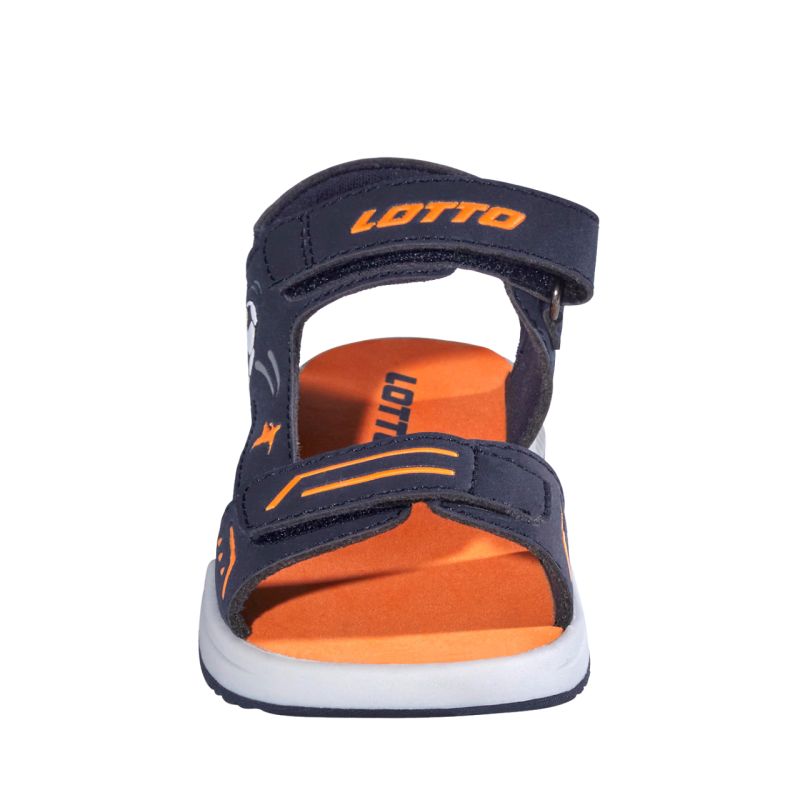 Lotto Estaca children's sandals navy blue and orange 2601480 5927