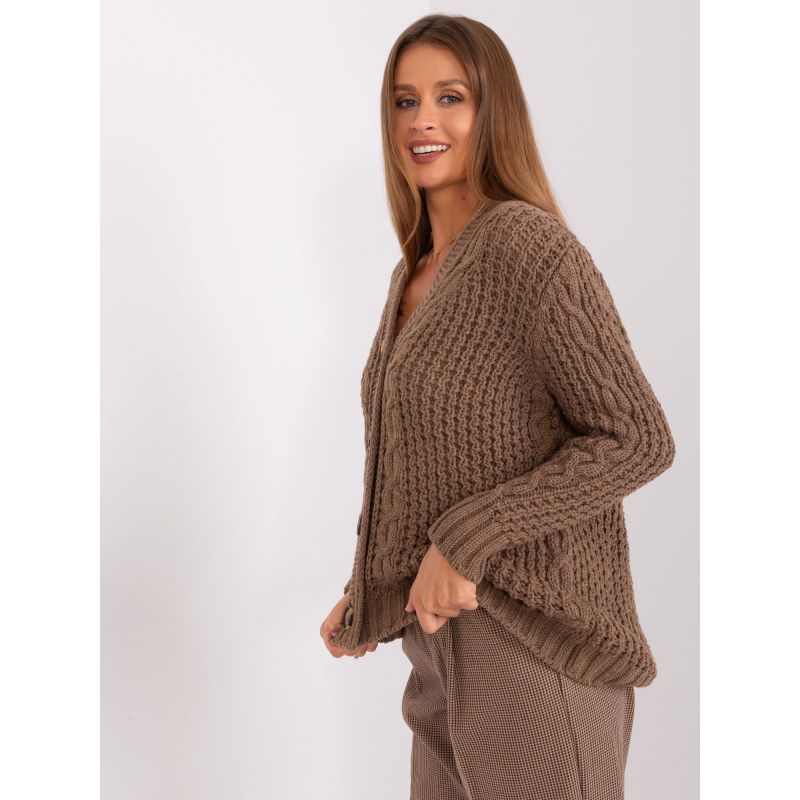 Brown women's cable knit cardigan (BA-SW-8001-1.16P) In preparation Your Sports Performance