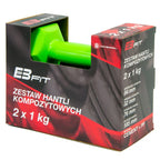 EB FIT Composite Dumbbell Set 2x1kg Green 1027012 Accessories/Training equipment Your Sports Performance