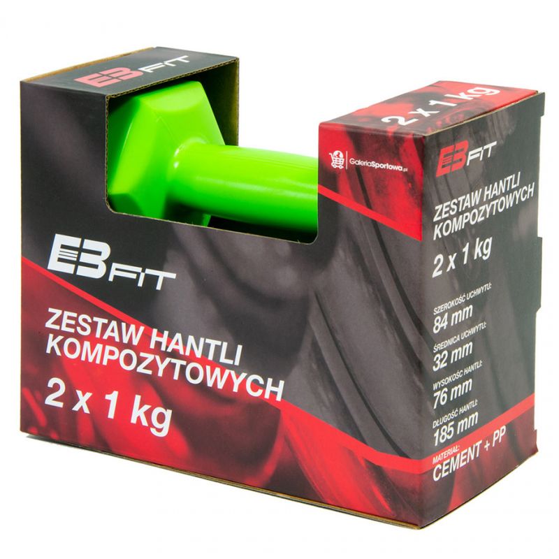 EB FIT Composite Dumbbell Set 2x1kg Green 1027012 Accessories/Training equipment Your Sports Performance