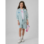 Girls' sleeveless T-shirt with print 4F 4FJRSS26TSLEF328-11S
