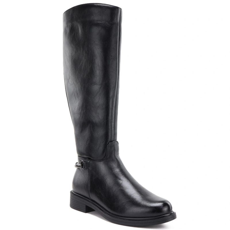 Women's leather boots, black, Potocki JE19500