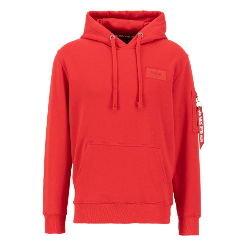 Alpha Industries Men's Back Print Hoody Speed Red Kangaroo Graphic Hoodie (178318-328) In preparation Your Sports Performance