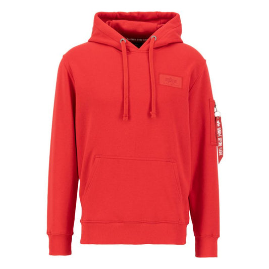 Alpha Industries Men's Back Print Hoody Speed Red Kangaroo Graphic Hoodie (178318-328) In preparation Your Sports Performance