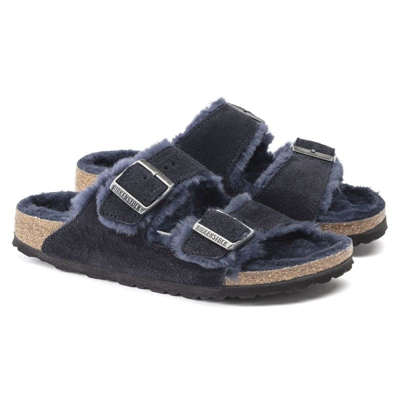 Birkenstock Arizona VL Shearling Midnight Suede Leather Insulated Flip-Flops Wide Regular (1020592) Footwear/Lifestyle/Birkenstock/Klapki/chodaki Birkenstock