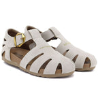 Beige women's leather sandals Artiker 58C0328 Artiker
