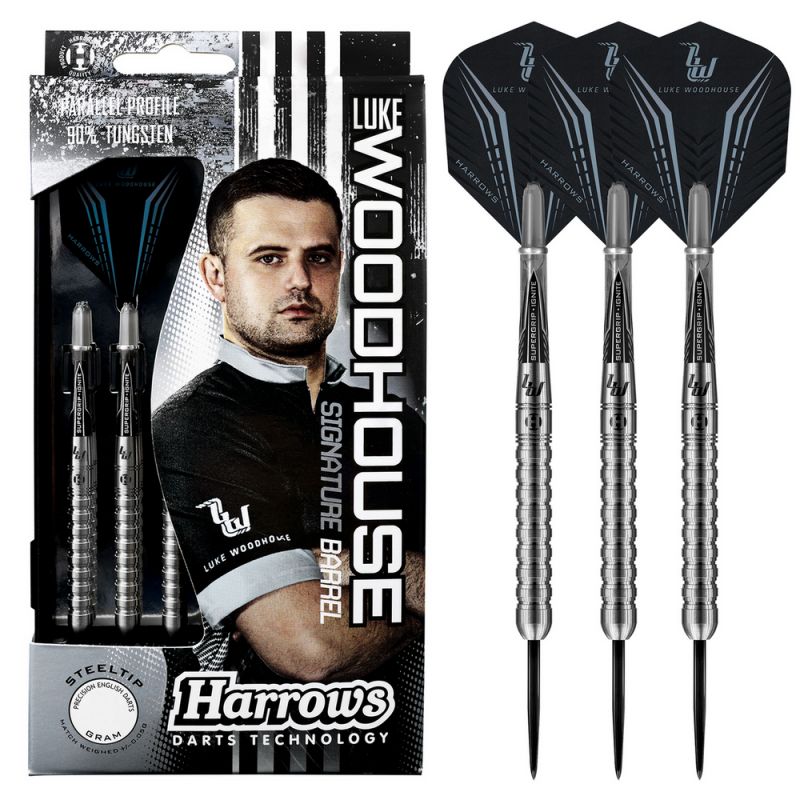 Harrows Luke Woodhouse 90% Steeltip darts In preparation Your Sports Performance