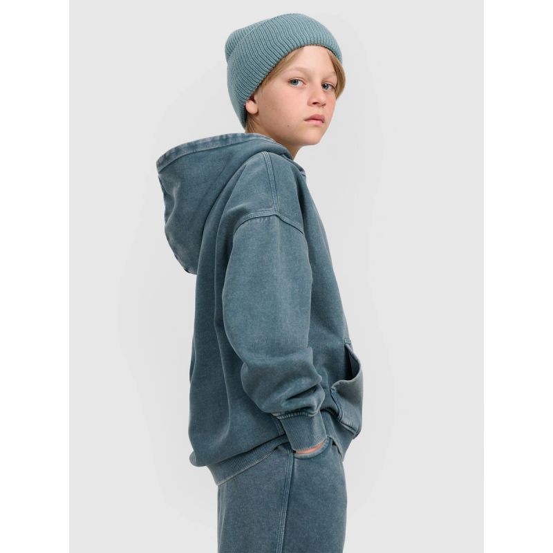 Boy's sweatshirt with hood, open, 4F 4FJRAW25TSWSM2344-46S *Kategoria tymczasowa Your Sports Performance