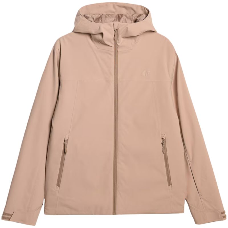 Men's ski jacket 4F M0787 beige 4FWAW25TTJAM0787 83S In preparation Your Sports Performance