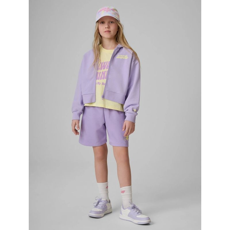 Girls' loose sweatshirt with hood 4F 4FJRSS26TSWSF2936-52S 4f