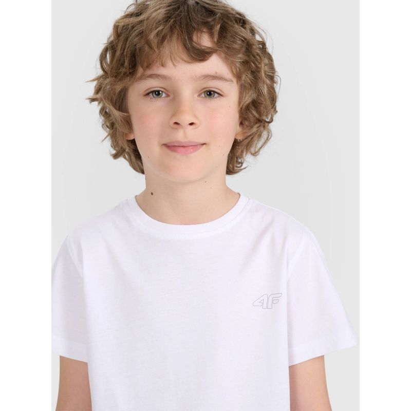 Regular plain T-shirt (SET OF 2) for children 4F 4FJRAW25TTSHU3157-91S *Kategoria tymczasowa Your Sports Performance