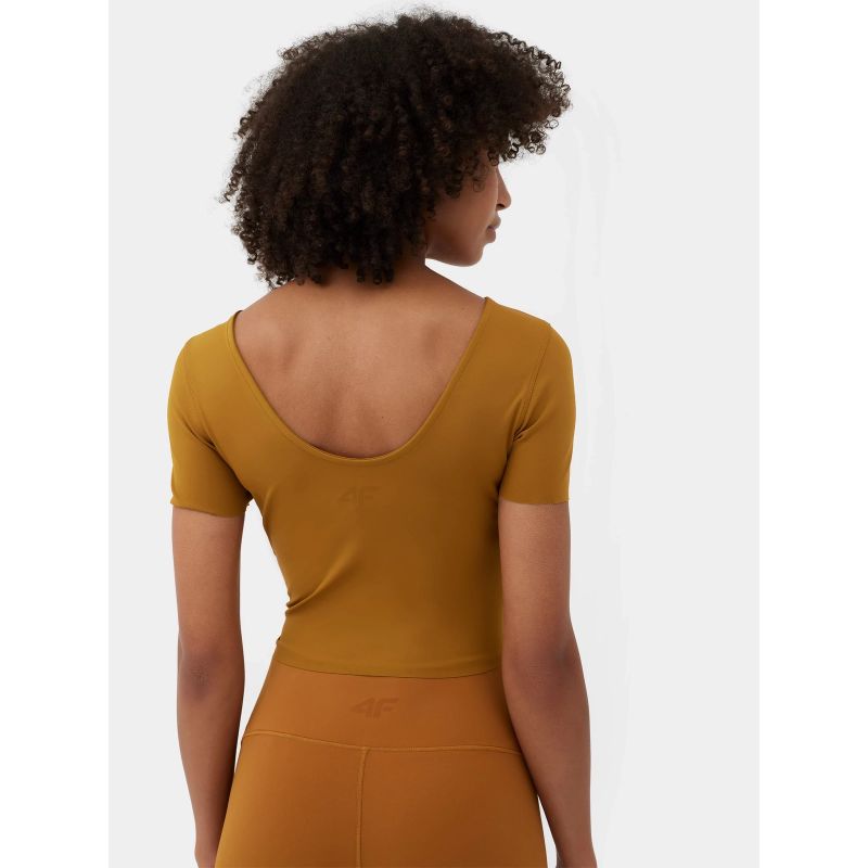 Women's quick-drying yoga crop top T-shirt 4F *Kategoria tymczasowa Your Sports Performance