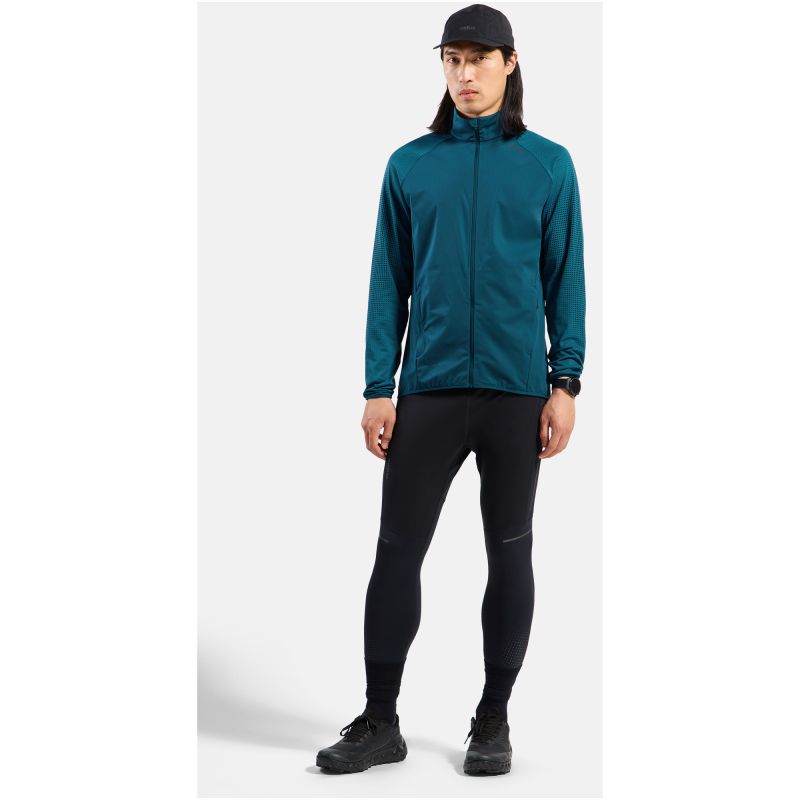 Men’s Odlo ZEROWEIGHT WARM HYBRID Jacket, green