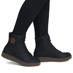 Women's insulated platform ankle boots black Rieker Y4308-00