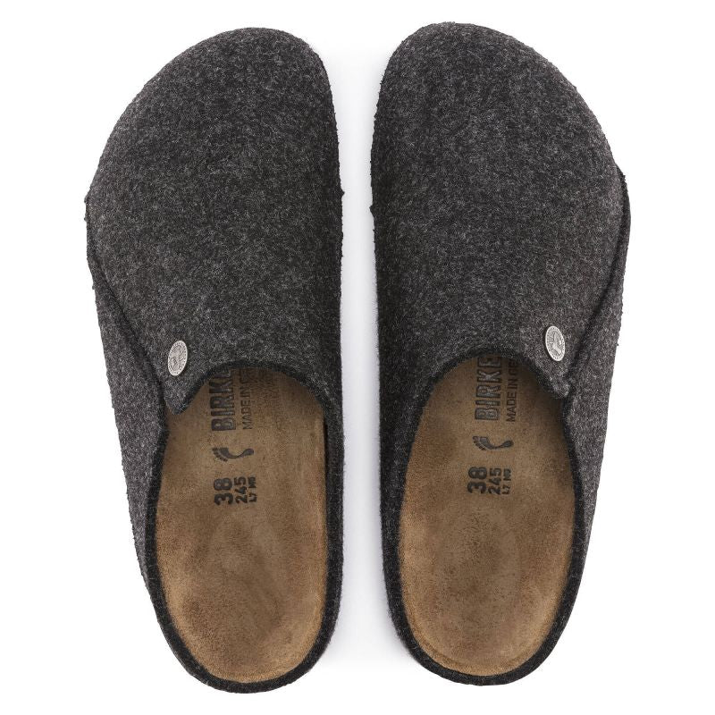 Birkenstock Zermatt Cozy Home Anthracite Wool Felt Slippers Regular Wide (1014938) Footwear Your Sports Performance