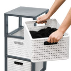 ROTHO Large bookcase with 3 drawers COUNTRY white/anthracite Dla zwierząt/Miski, pojemniki i poidełka (uniwersalne) Your Sports Performance