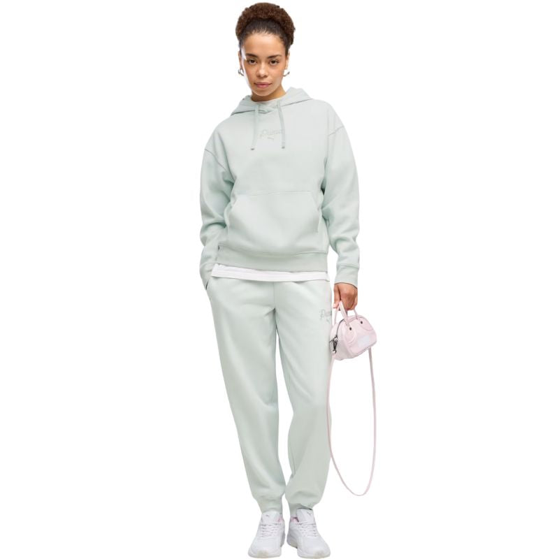 Women's Puma ESS Script Comfort Hoodie mint green 694136 29
