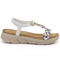 Women's white wedge sandals Artiker 58C0013 Artiker