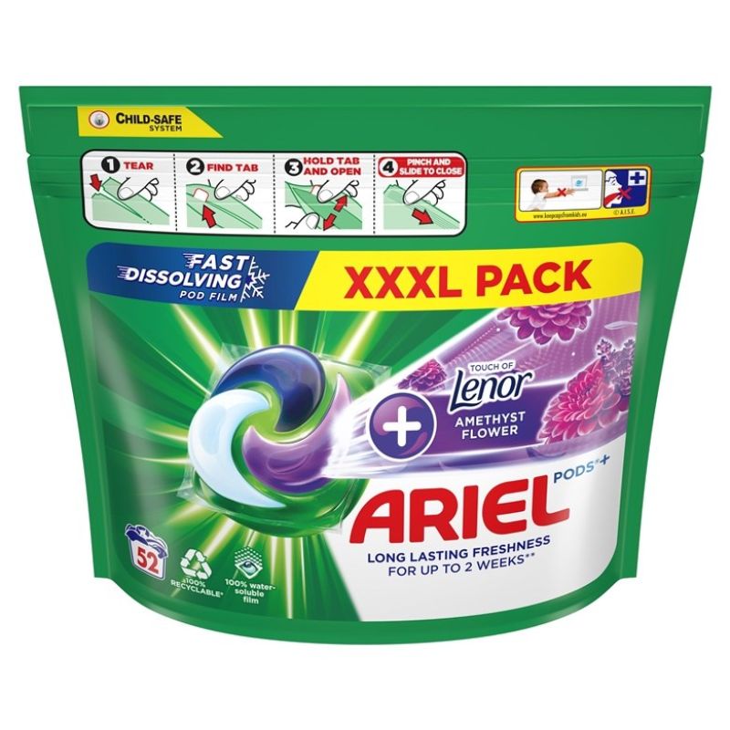Ariel Amethyst Flower laundry capsules 52 pieces Chemia/Kapsułki i tabletki do zmywarki Your Sports Performance
