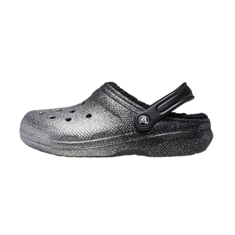Crocs Classic Glitter Lined Clog Silver Flip-Flops - 205842-067 Obuwie/Klapki Your Sports Performance