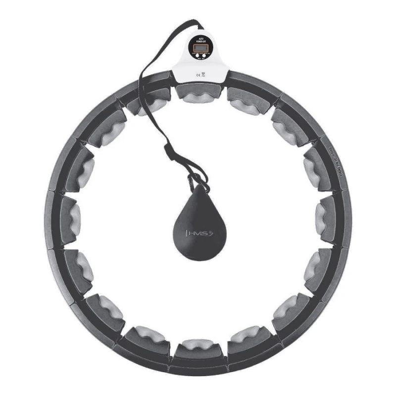 HMS HHW06 Hula Hoop with Studs, Weight and Counter, Black In preparation Your Sports Performance