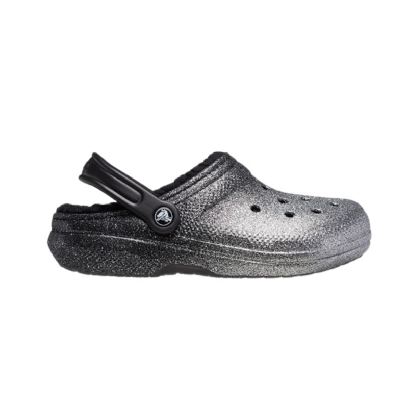 Crocs Classic Glitter Lined Clog Silver Flip-Flops - 205842-067 Obuwie/Klapki Your Sports Performance