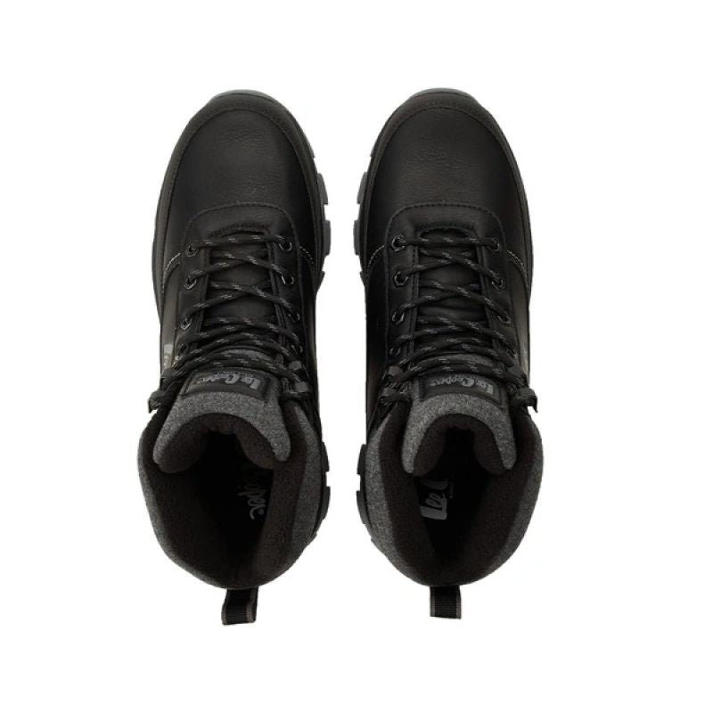 Lee Cooper men's winter sports shoes, black insulated ankle boots