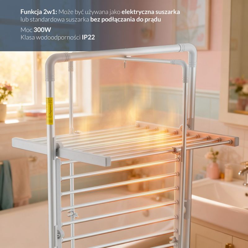 Adler AD 7829 Foldable Electric Clothes Dryer AGD - Produkty/Suszarki łazienkowe i wolnostojące Your Sports Performance