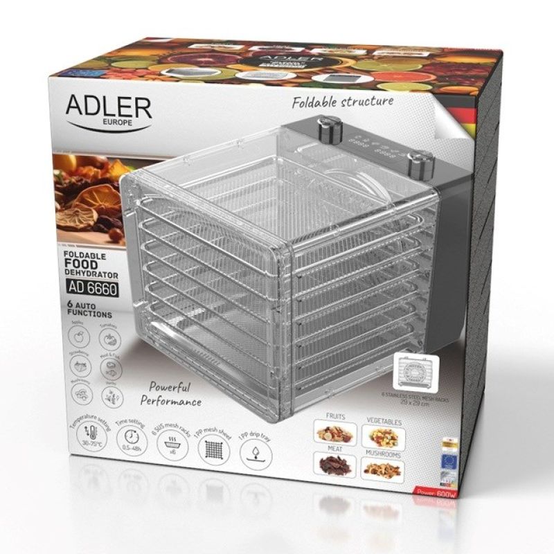 ADLER AD 6660 mushroom and fruit dryer AGD - Produkty/Suszarki do grzybów, warzyw i owoców Your Sports Performance