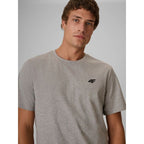 Men's regular plain T-shirt 4F 4FRMM00TTSHM4192-27M