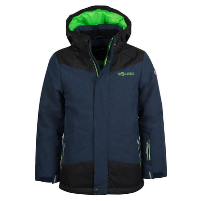 Trollkids Kids Norefjell Jacket for girls/boys, waterproof, navy blue (132-100) Trollkids
