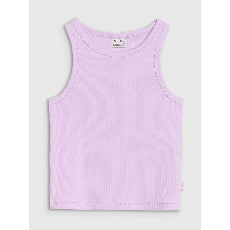 Girls' basic top 4F 4FJWSS25TSLEF111-52S *Kategoria tymczasowa Your Sports Performance