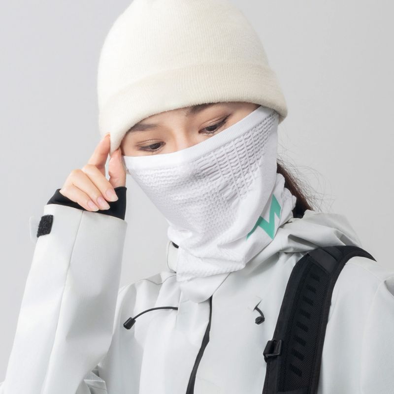 Rockbros LFA23 TVI Women's Knitted Bicycle Neck Warmer - White