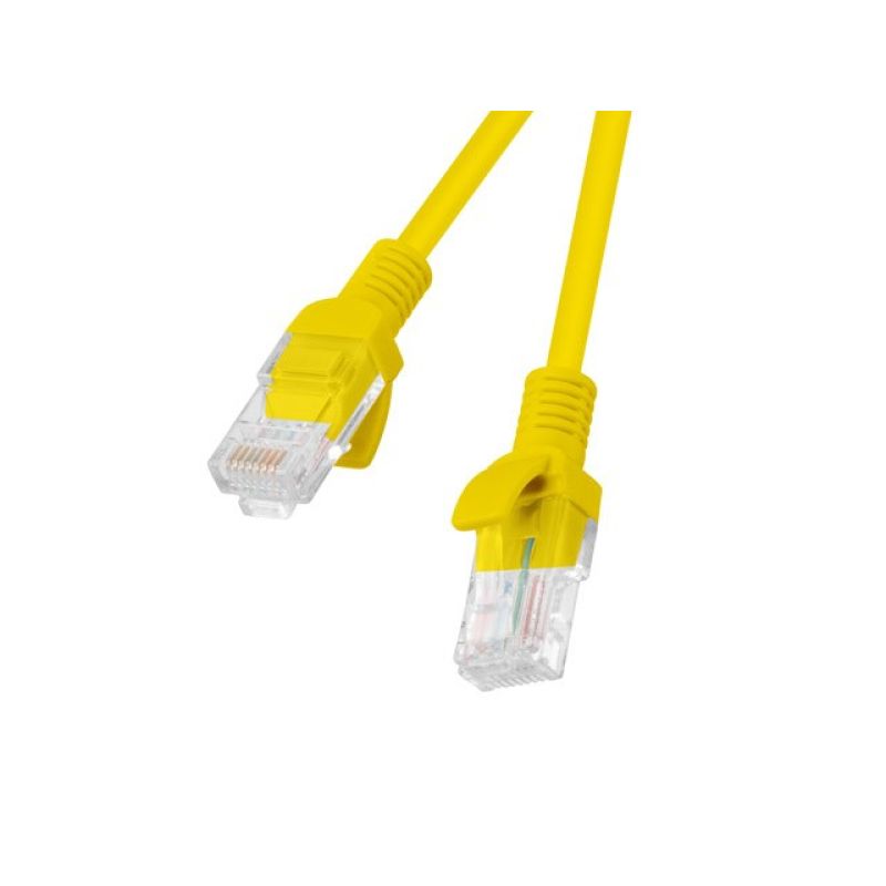 PATCHCORD CAT.5E UTP 2M YELLOW FLUKE PASSED LANBERG 10-PACK Kable, gniazda i wtyki/Patchcable Your Sports Performance