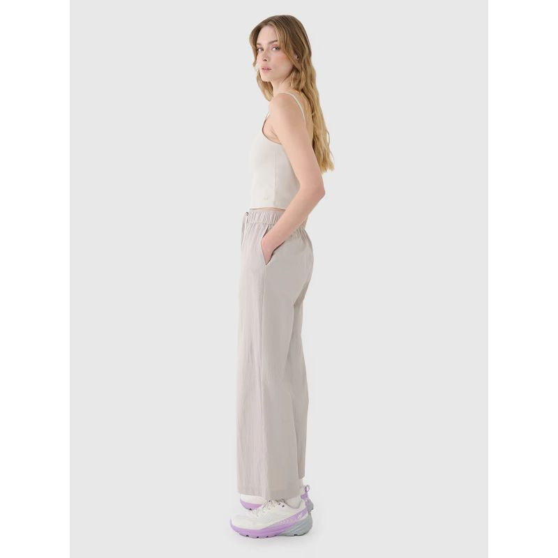 Women's casual wide-leg trousers 4F 4FWSS25TTROF1012-83S *Kategoria tymczasowa Your Sports Performance