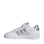 Adidas Grand Court 3.0 Kids' Shoes White and Silver JP9368