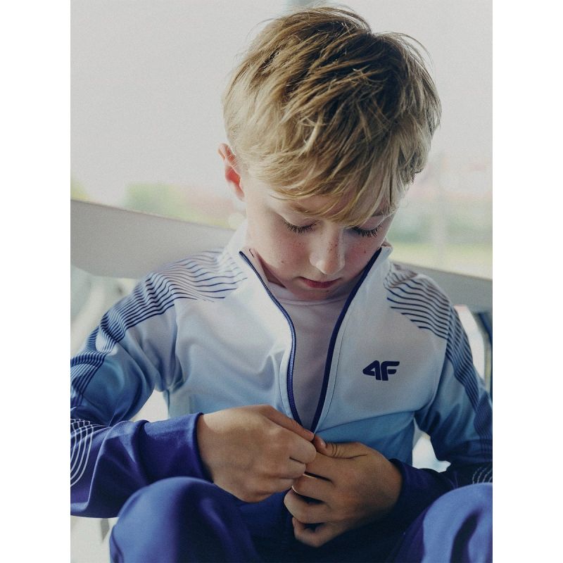Regular sports sweatshirt without hood for boys 4F 4FJRSS26TFSWM1043-90A