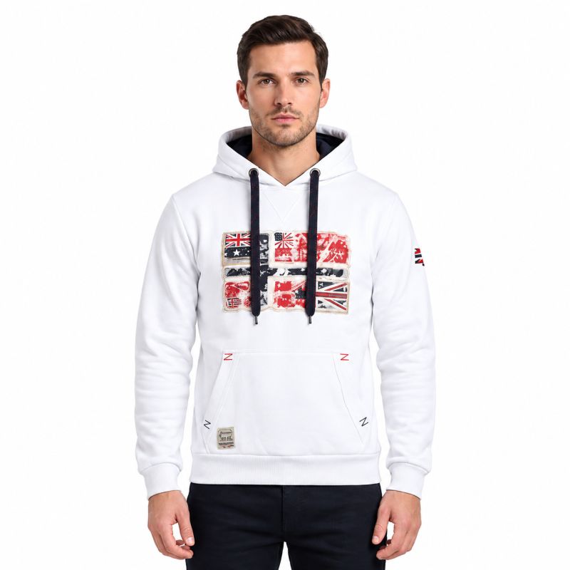 Geographical Norway GPEPE 2 MEN 100 EO BS2 Men's Sweatshirt (WT1874H/GN-WHITE)
