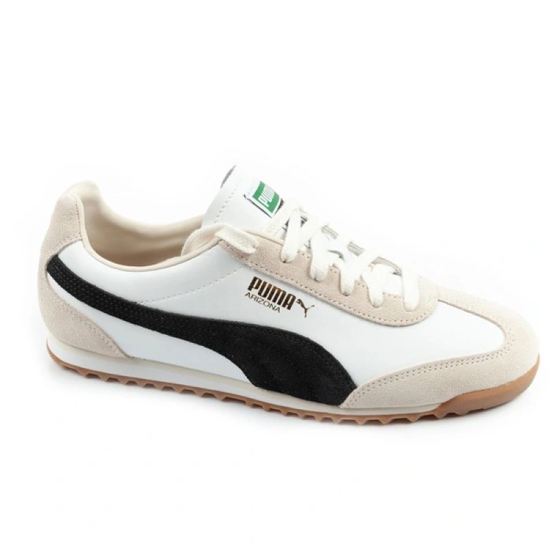 Puma Arizona Retro Beige Leather Unisex Women's Sports Shoes