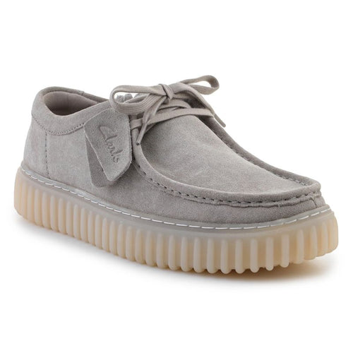 Clarks Torhill Lo 26182810 Light Gray Suede In preparation Your Sports Performance